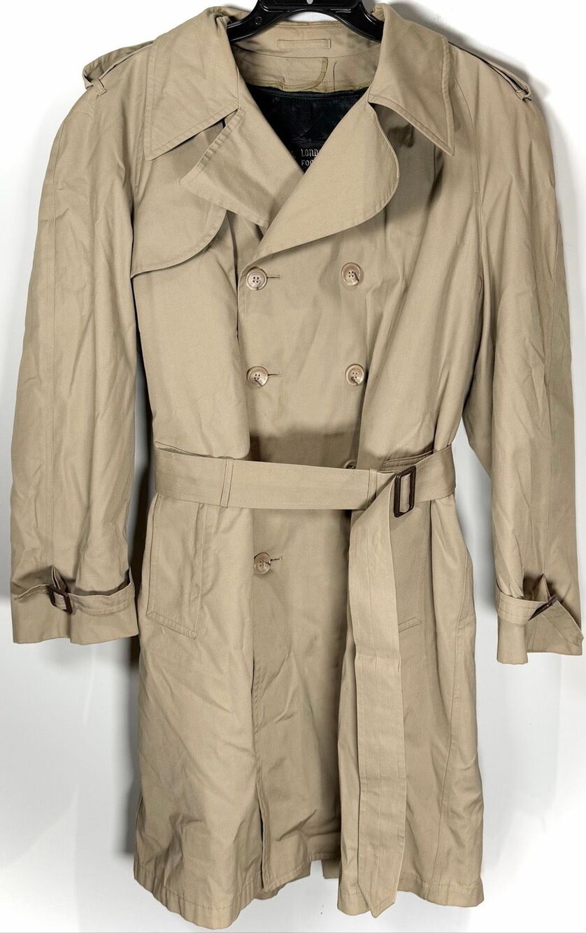 vintage London Fog double-breasted trench coat size 40